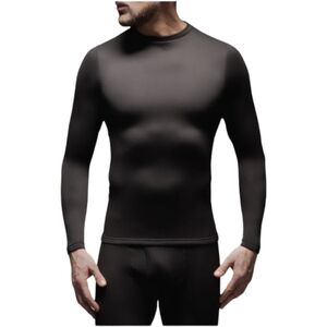 NWT Heat Lockers Men's Black Thermal Long Sleeve Crew Various Sizes